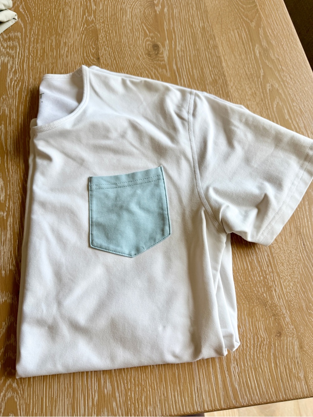 BLYT White Tee with Light Blue Chest Pocket